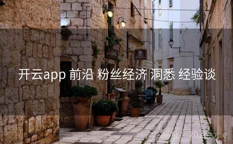 开云app 前沿 粉丝经济 洞悉 经验谈