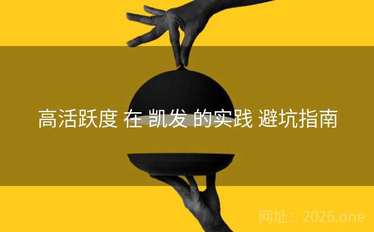 高活跃度 在 凯发 的实践 避坑指南