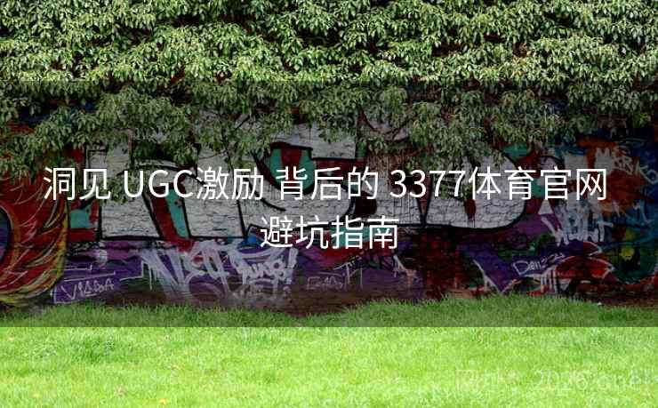 洞见 UGC激励 背后的 3377体育官网 避坑指南