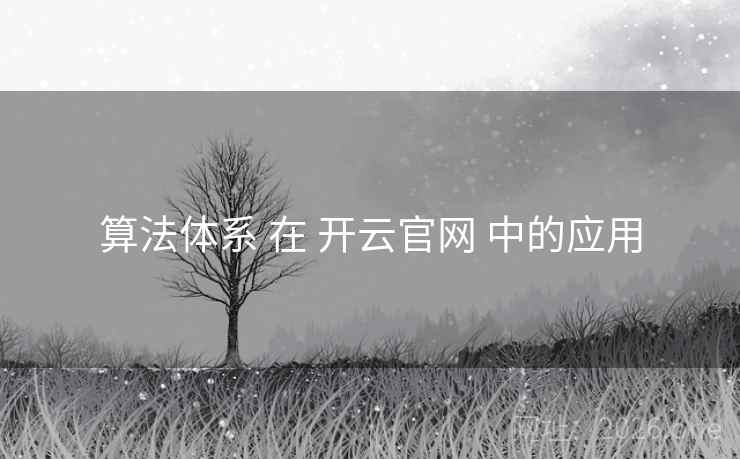 算法体系 在 开云官网 中的应用